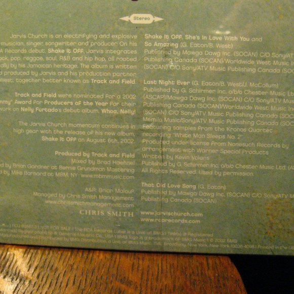 Jarvis Church 2002 Lifestyle Sampler CD - Picture 5 of 5